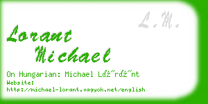 lorant michael business card
